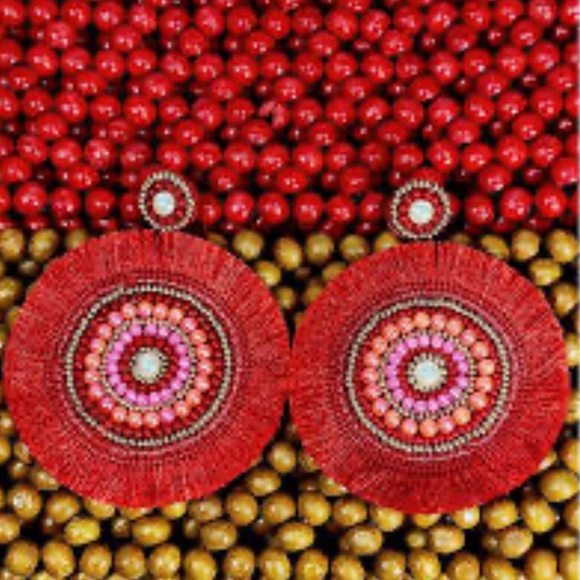 Handmade Boho beaded earrings 3 - Picture 5 of 9